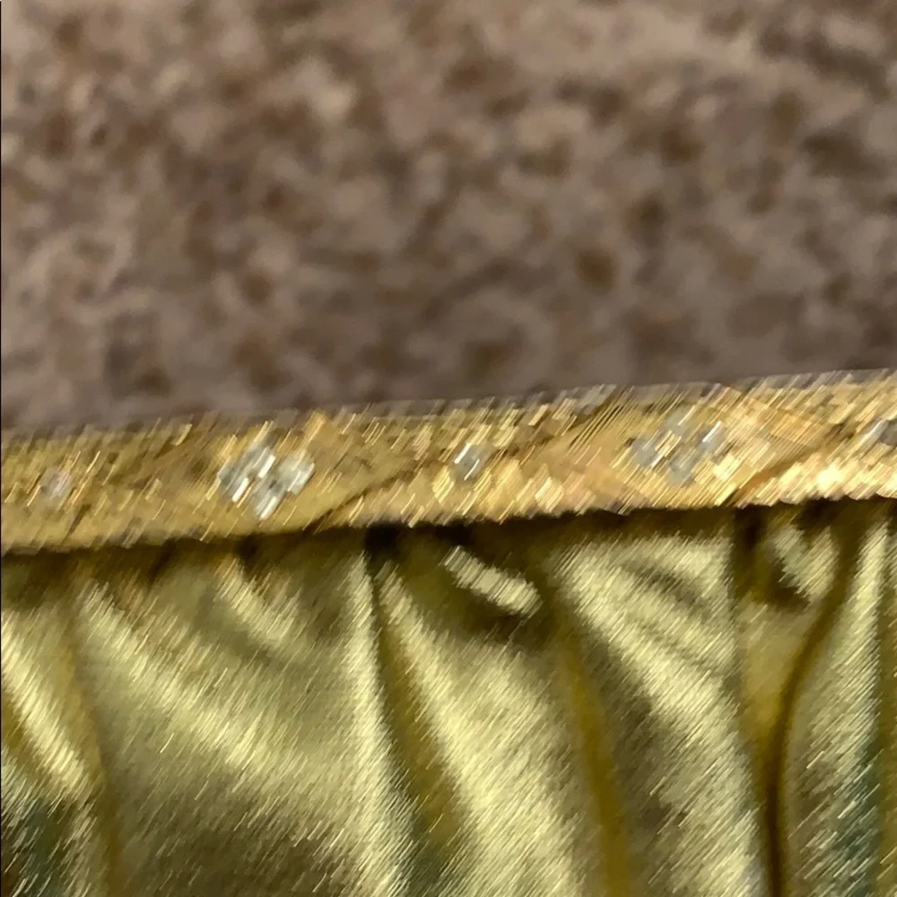 Vintage Andre Gold Lame frame Evening Clutch Bag